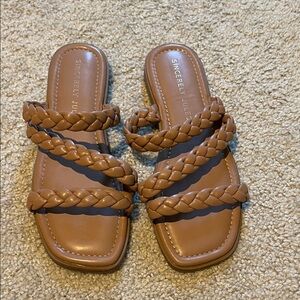 Sincerely Jules Brown Braided Sandals
